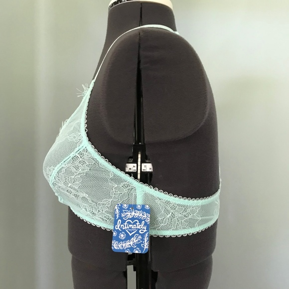 NWT's mint aqua FREE PEOPLE lace BRAlette M - Picture 2 of 4